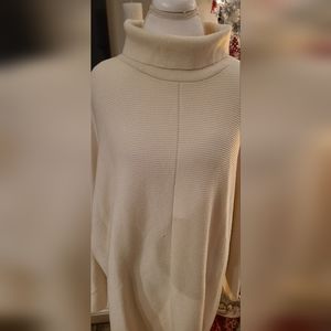Cream color turtle neck sweater/dress.